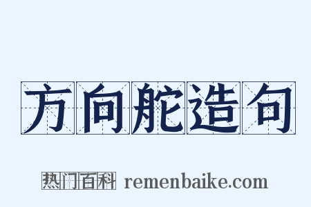 方向舵造句是什么意思的图片